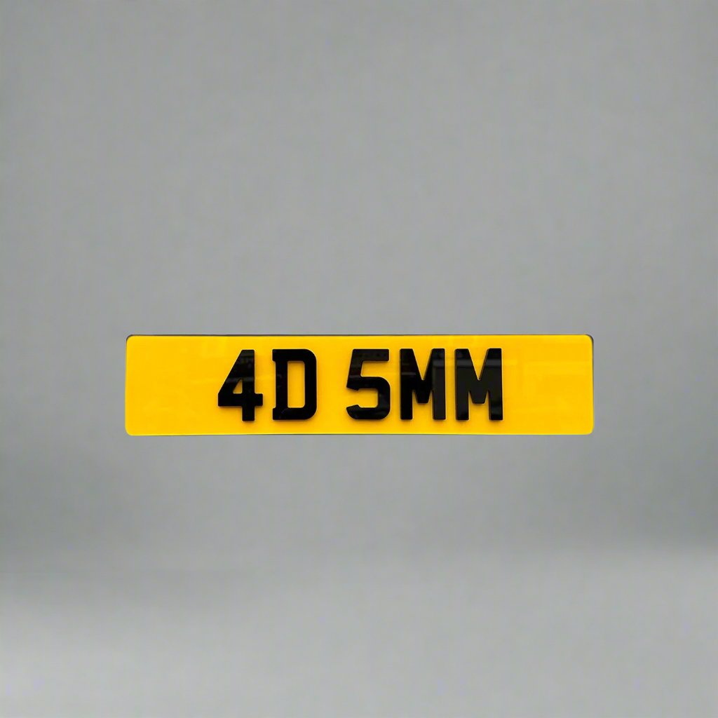 4D Laser Cut 5MM Number Plates