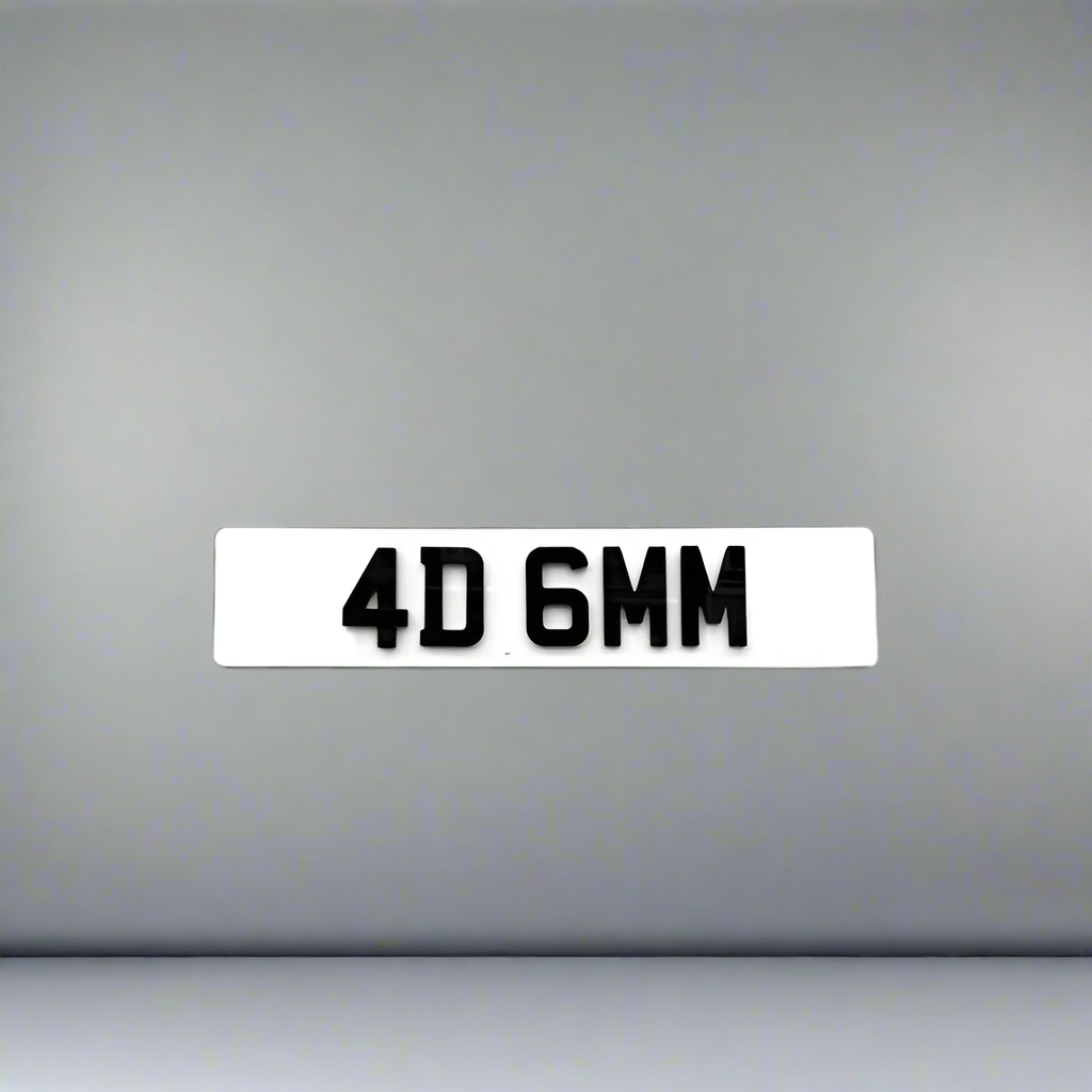 4D Laser Cut 6MM Number Plates