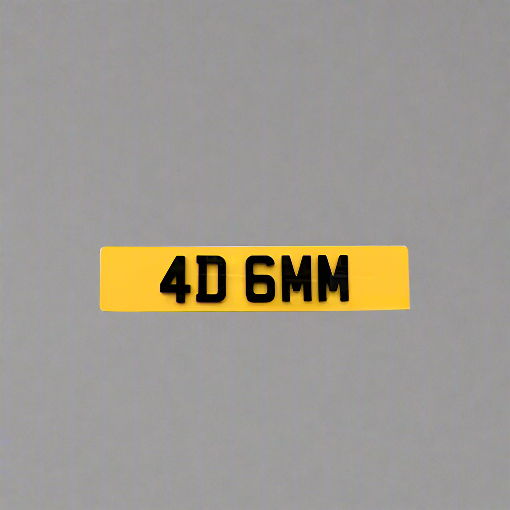 4D Laser Cut 6MM Number Plates