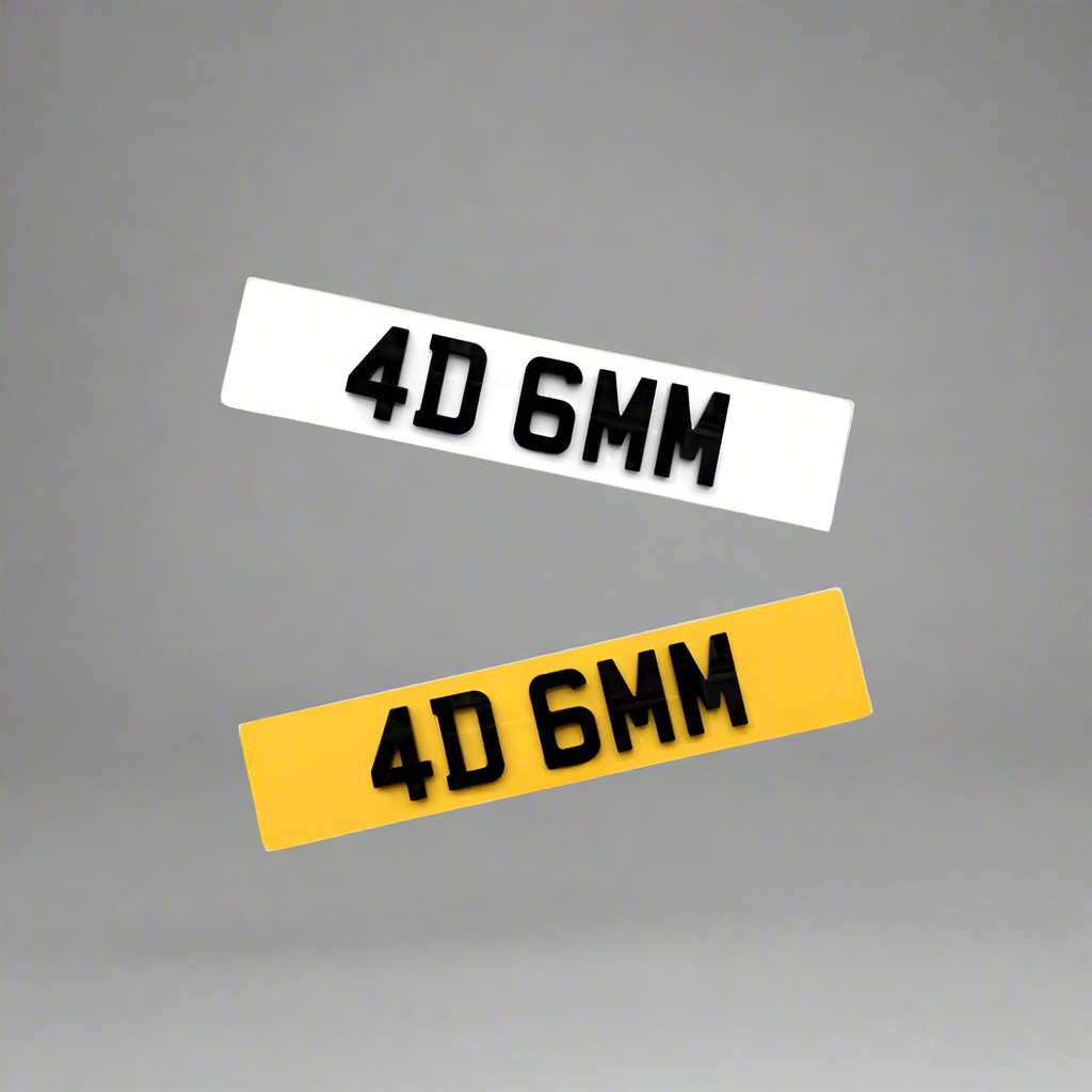 4D Laser Cut 6MM Number Plates