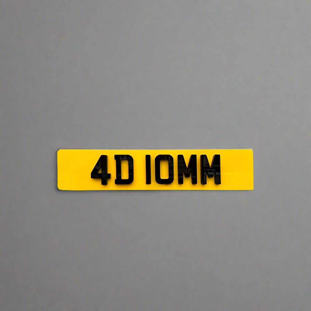 4D Laser Cut 10MM Number Plates