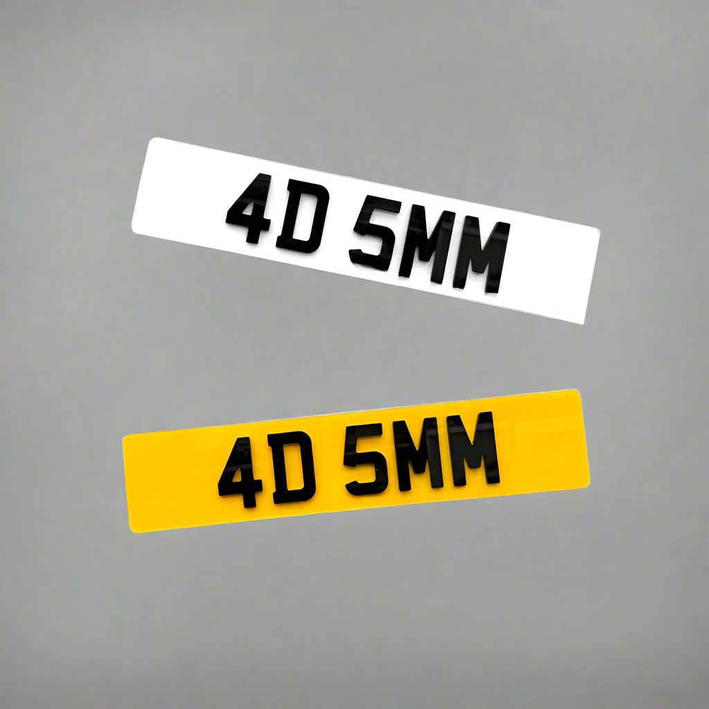 4D Laser Cut 5MM Number Plates